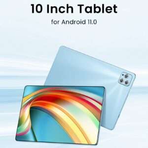 TOPINCN Gaming Tablet, 10in Tablet 5GWIFI 6G 256G Blue for Daily (Blue)