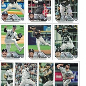 Chicago White Sox / 2023 Topps (Series 1 and 2) Team Set with (21) Cards! PLUS The 2022 Topps Baseball Team Set (Series 1 and 2) with (25) Cards. ***INCLUDES (3) Additional Bonus Cards of Former White Sox Greats Frank Thomas, Ozzie Guillen and Jermaine Dy