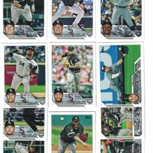 Chicago White Sox / 2023 Topps (Series 1 and 2) Team Set with (21) Cards! PLUS The 2022 Topps Baseball Team Set (Series 1 and 2) with (25) Cards. ***INCLUDES (3) Additional Bonus Cards of Former White Sox Greats Frank Thomas, Ozzie Guillen and Jermaine Dy