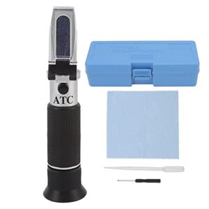 brix refractometer with atc,0‑28% salinity optical refractometer portable handheld refractometer with box screwdriver lens cloth for seawater aquarium