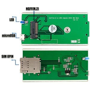 ignoramus Wireless NGFF M.2 Key B to USB Adapter with Slot for WWAN/LTE/4G Module for Desktop/Laptop