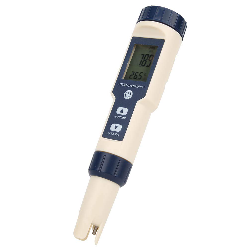 5 in 1 Portable Digital PH Salinity Temp TDS EC Meter Multifunctional Water Quality Tester Detector