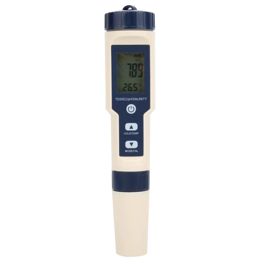 5 in 1 Portable Digital PH Salinity Temp TDS EC Meter Multifunctional Water Quality Tester Detector