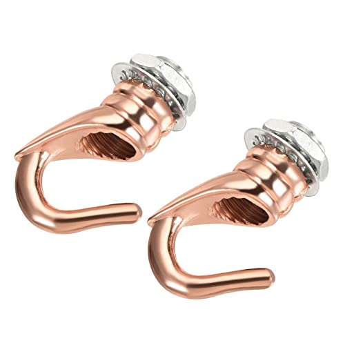 Tool parts Alloy Ceiling Hook 25mmx33mm for Ceiling Pendant Light Plate Rose Gold 2Pcs