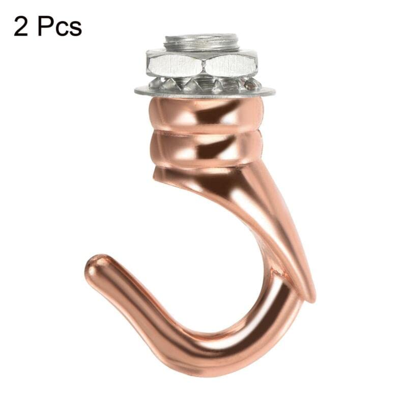 Tool parts Alloy Ceiling Hook 25mmx33mm for Ceiling Pendant Light Plate Rose Gold 2Pcs