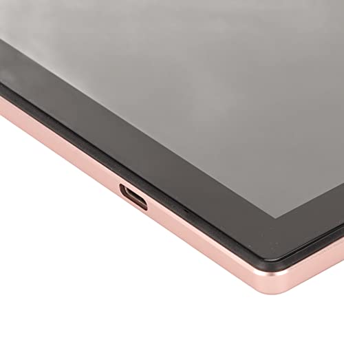 CHICIRIS 10.1 Inch Tablet, Gold 8GB RAM 128GB ROM WiFi Tablet Octacore Processor Dual SIM Dual Standby (US Plug)