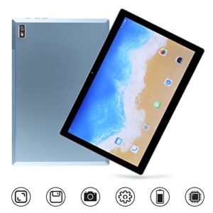 FOTABPYTI 10.1 Inch Tablet, 5G WiFi 8GB RAM 128GB ROM Octa Core CPU Dual Camera 3 Card Slots Blue Reading Tablet for Home (US Plug)