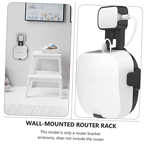 KOMBIUDA Router Wall Mount Router WiFi Wall Mount Wireless Router Bracket Wall Mounted Router Shelves Wall Mount Clothing Rack Multi-Functional Router Rack pro Hanging Hanger abs