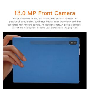 TOPINCN Tablet PC, 10 Inch Tablet 4G Network Blue for Business (US Plug)