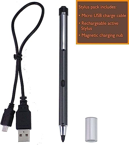 Broonel Grey Rechargeable Fine Point Digital Stylus - Compatible with LULUGTI 10 Inch Android 11 Tablet
