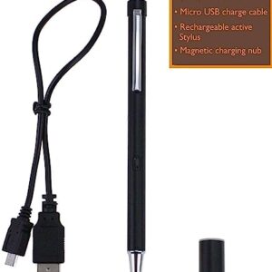 Broonel Black Rechargeable Fine Point Digital Stylus - Compatible with Acer Chromebook Tab D651N 9.7" Tablet