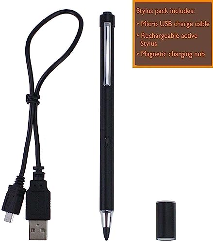 Broonel Black Rechargeable Fine Point Digital Stylus - Compatible with Blackview Oscal Pad 8 10.1" Android 11 4G Tablet