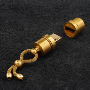 handmade 512gb usb 3.1 flash drive brass/wood tube – unique design – steampunk accessory – industrial style – stick thumb pen key storage memory – authentic retro vintage gadget