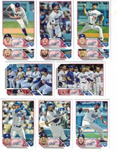 los angeles dodgers / 2023 topps dodgers baseball team set (series 1 and 2) with (21) cards! ***includes (3) additional bonus cards of former dodgers greats orel hershiser, pedro guerrero and mike piazza! ***