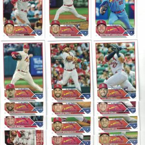 St. Louis Cardinals / 2023 Topps Baseball Team Set (Series 1 and 2) with (24) Cards ***PLUS Bonus Cards of former Cardinals Greats: Ozzie Smith, Stan Musial and Willie McGee!***