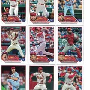 St. Louis Cardinals / 2023 Topps Baseball Team Set (Series 1 and 2) with (24) Cards ***PLUS Bonus Cards of former Cardinals Greats: Ozzie Smith, Stan Musial and Willie McGee!***