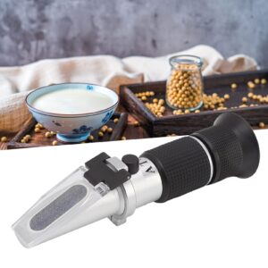 Brix Refractometer with ATC, 0‑32 Brix 0‑140 Fruit Wine 0‑27 Baume Scale Display Beerbrewing Refractometer Hydrometer, Beer Wort Refractometer, Hydrometer in Wine Making, Homebrew