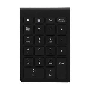 22 keys wireless numeric keypad portable mini keyboard number pad ultrathin numeric keyboard numpad for laptop desktop computer pc (black)