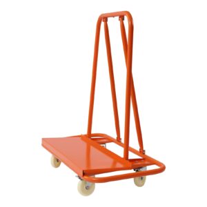 drywall cart dolly, 3000lbs commercial grade handling sheetrock panel tool truck casters panel trolley truck 4 swivel wheels