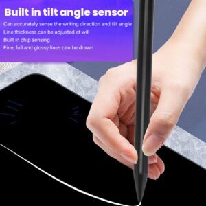 Tablet Stylus Pen, Magnetism Glossy Writing Tilt Angle Sensor Student Touch Screen Pen for Pro 11 Inch (Black)