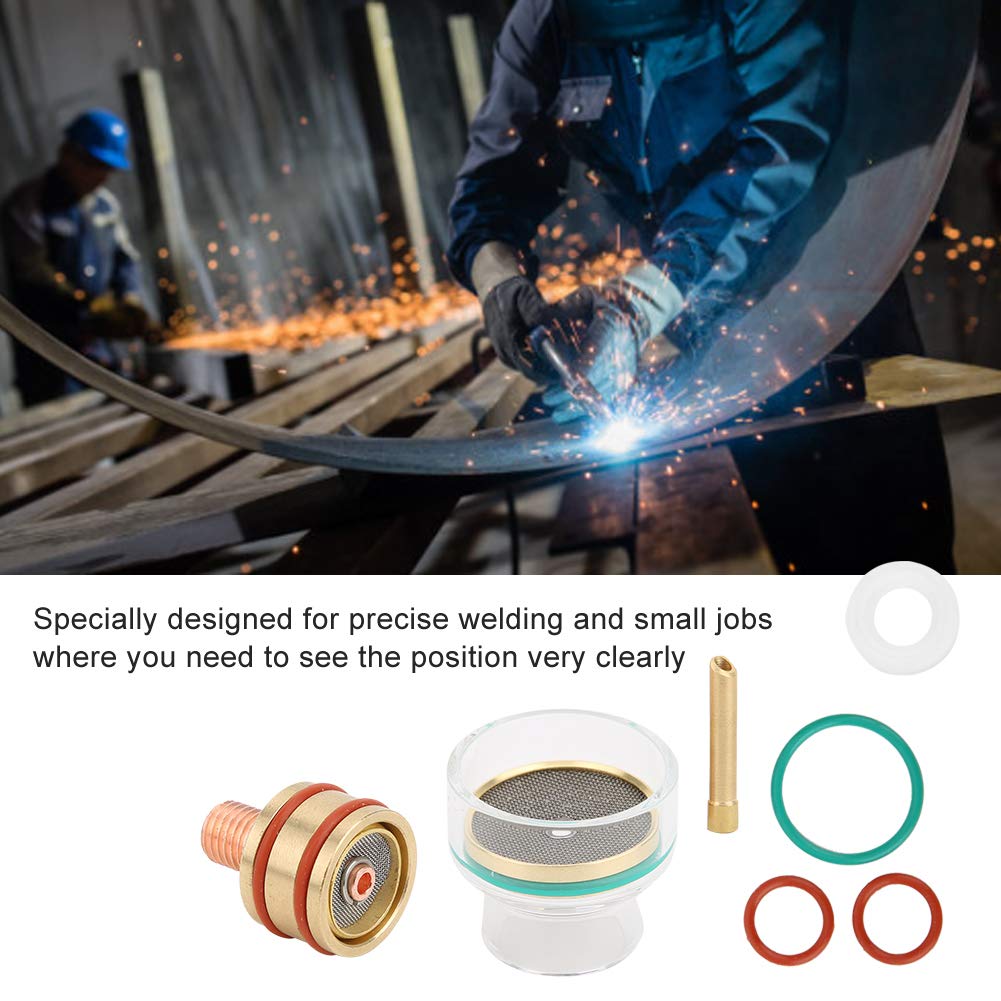 Welder The Rubber Torch 3.2Mm Tfm53Ncn Tig Welding Kit Tig Torch Welding Torch Glass Cup Collet for Wp9 Wp202.4Mm (1.6mm)