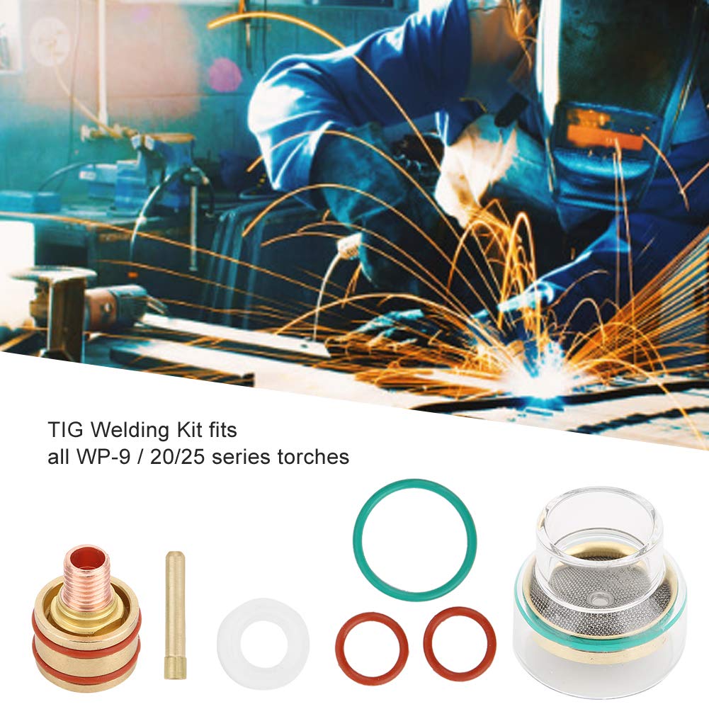 Welder The Rubber Torch 3.2Mm Tfm53Ncn Tig Welding Kit Tig Torch Welding Torch Glass Cup Collet for Wp9 Wp202.4Mm (1.6mm)