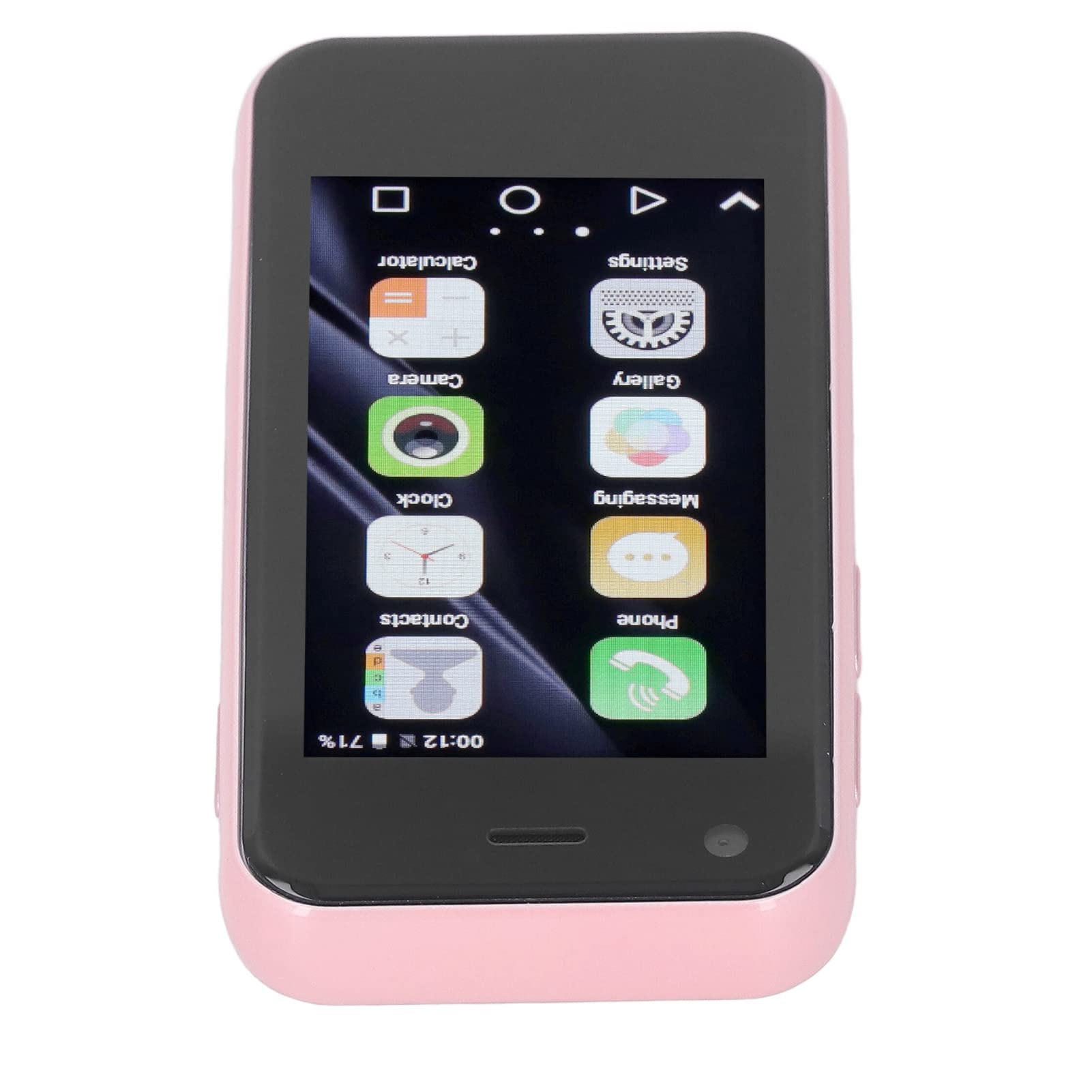 Small Cell Phone, 4 Core Dual Cards Dual Standby 2MP Front and 5MP Rear Camera 2.5 Inch Screen Space Saving Mini Smartphone for Communication (Sakura Pink)
