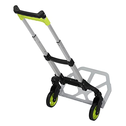 FRITHJILL Folding Hand Truck with Telescoping Handle, Portable Aluminum Luggage Cart with Wheels, Load 150lb