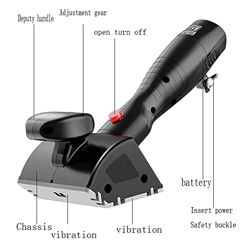 UZIAH Tile Tiling Machine, Hand-Held Tile Tiler Tile Vibrator Suitable for 11.8"-78" Tiles, Maximum Adsorption of 100Kg,2 Lithium Batteries