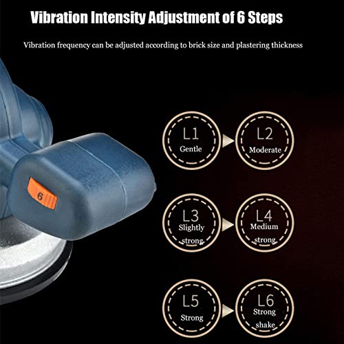UZIAH Electric Tile Vibrator Machine Handheld Automatic Leveling Machine Tool for Floor Wall, 6-Speed Frequency Control, 12000Hz/Min