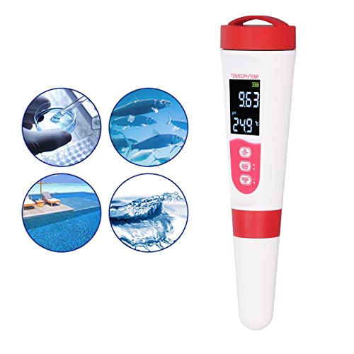 Digital Water Tester 4 in 1 Multifunctional Water Test Pen for Temperature TDS EC Acid Base Testing