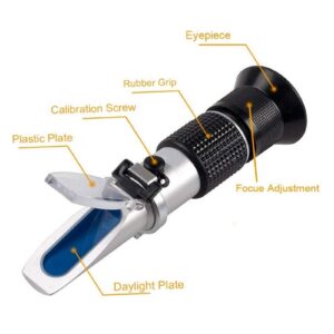 Test Refractometer, Automotive Antifreeze Refractometers Aluminium Alloy Freezing Point Temperature Tester Device