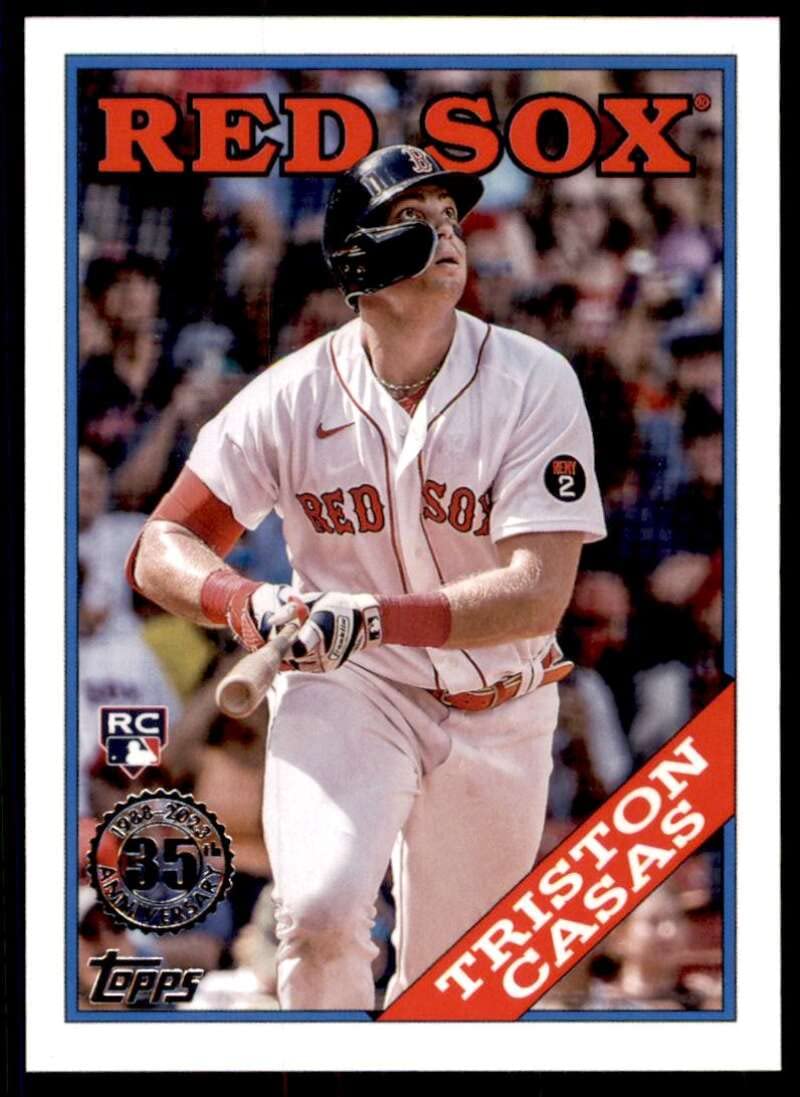 2023 Topps 1988 Baseball #T88-42 Triston Casas RC Rookie Boston Red Sox Baseball Trading Card