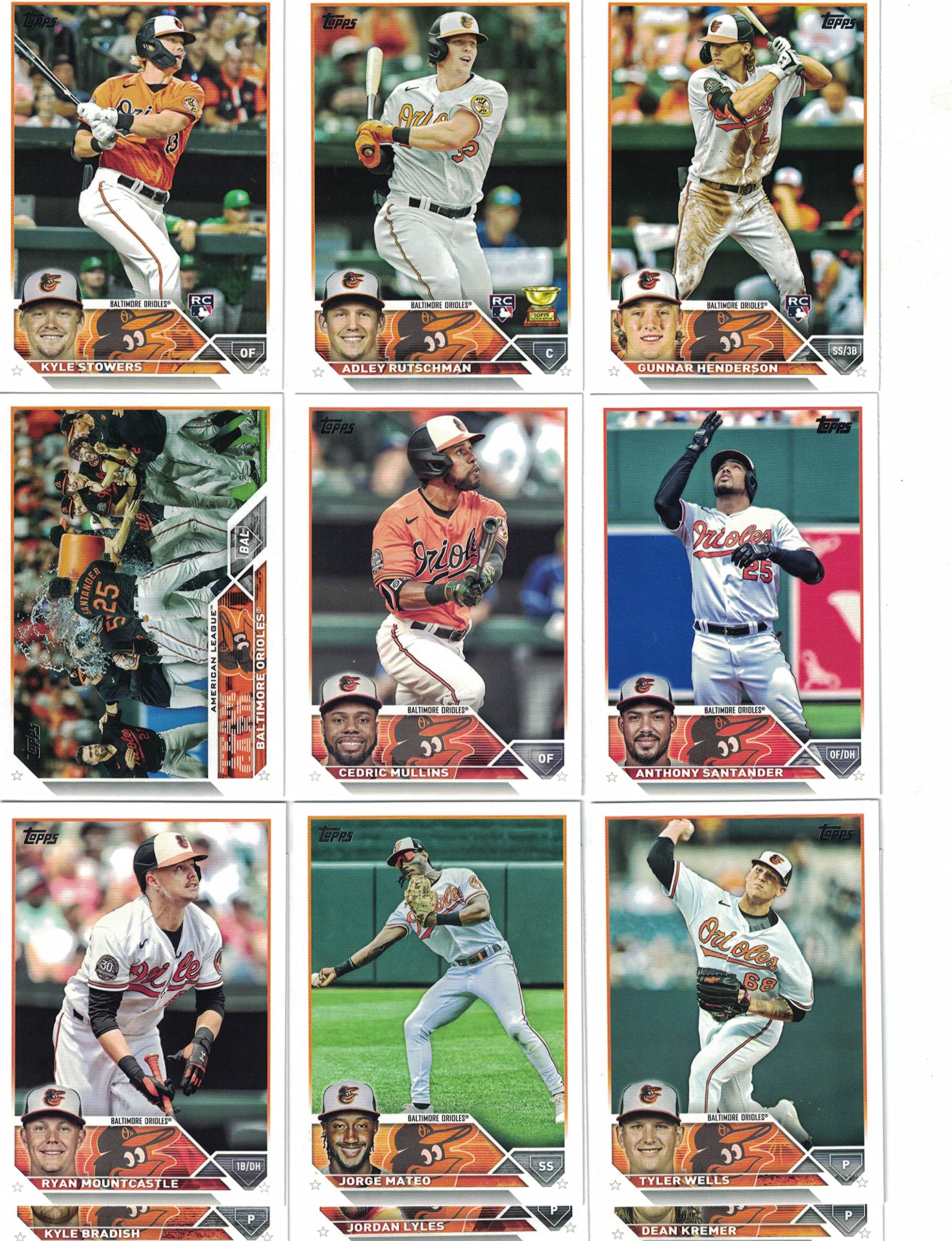 Baltimore Orioles / 2023 Topps (Series 1 and 2) Team Set with (24) Cards! ***INCLUDES (3) Additional Bonus Cards of Former Orioles Greats Cal Ripken, Adam Jones and Brady Anderson! ***