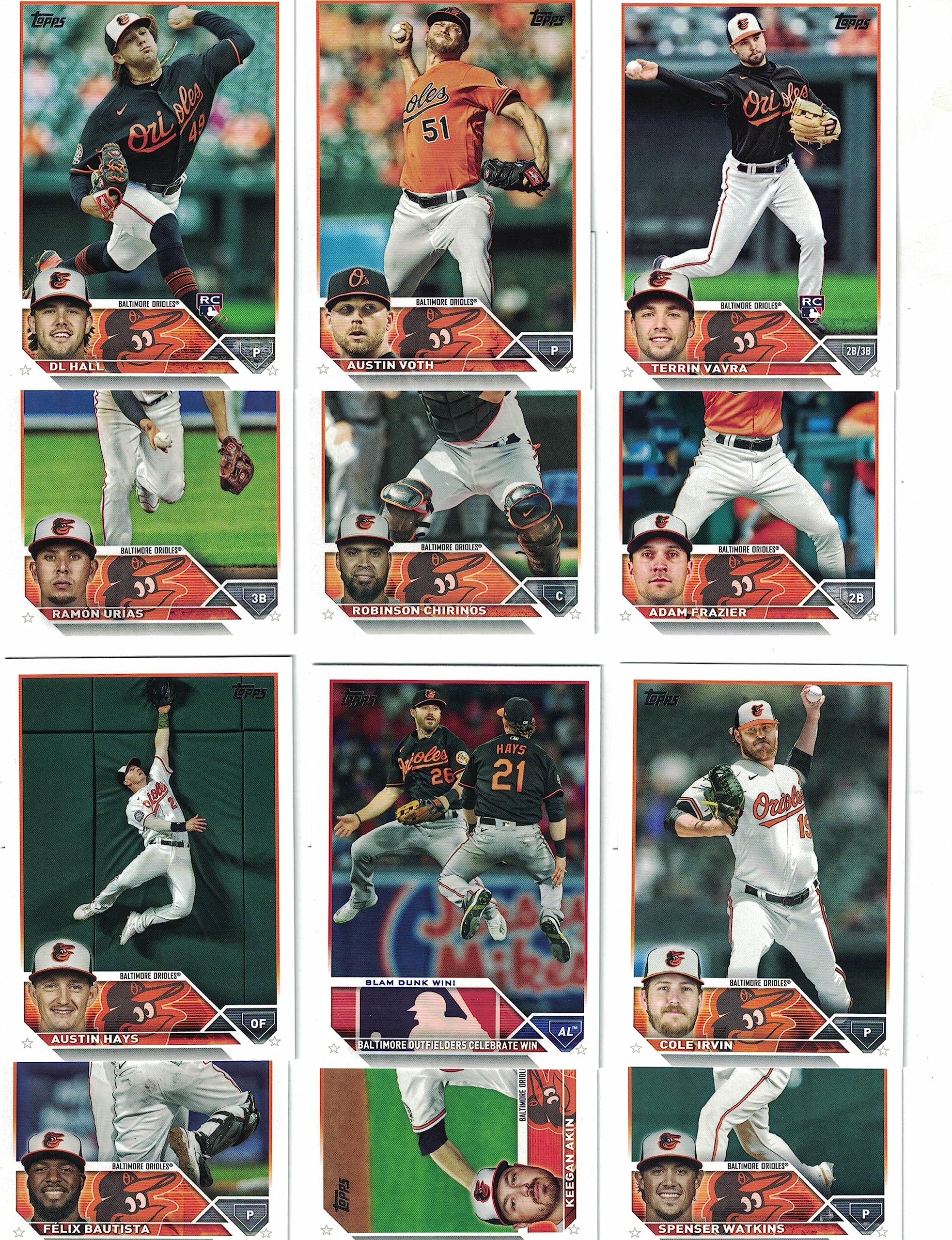 Baltimore Orioles / 2023 Topps (Series 1 and 2) Team Set with (24) Cards! ***INCLUDES (3) Additional Bonus Cards of Former Orioles Greats Cal Ripken, Adam Jones and Brady Anderson! ***