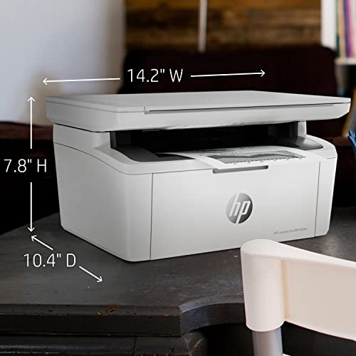 HP Laserjet Pro M28w All-in-One Wireless Monochrome Laser Printer for Home Office, White - Print Scan Copy - 19 ppm, 600 x 600 dpi, ICON LCD, 8.5" x 11.69", Hi-Speed USB, Ethernet