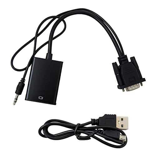 1080P HDMI Male to VGA Female Video Cable Cord Converter Adapter for PC Monitor