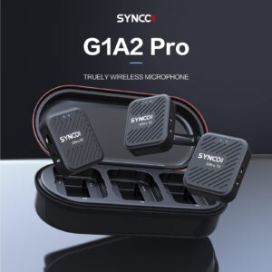 Synco G1 A2 PRO Camera Microphone Wireless Lavalier Mic with Charging Case for Phone Smartphone Type-c Professional Studio YouTube Charging (Synco G1 A2 Pro)