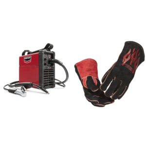 lincoln electric fc90 flux core wire feed welder + traditional mig/stick welding gloves