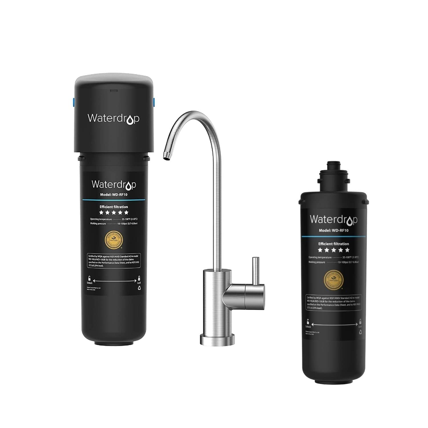 Waterdrop 10UB Under Sink Drinking Water Filter System And Waterdrop ...