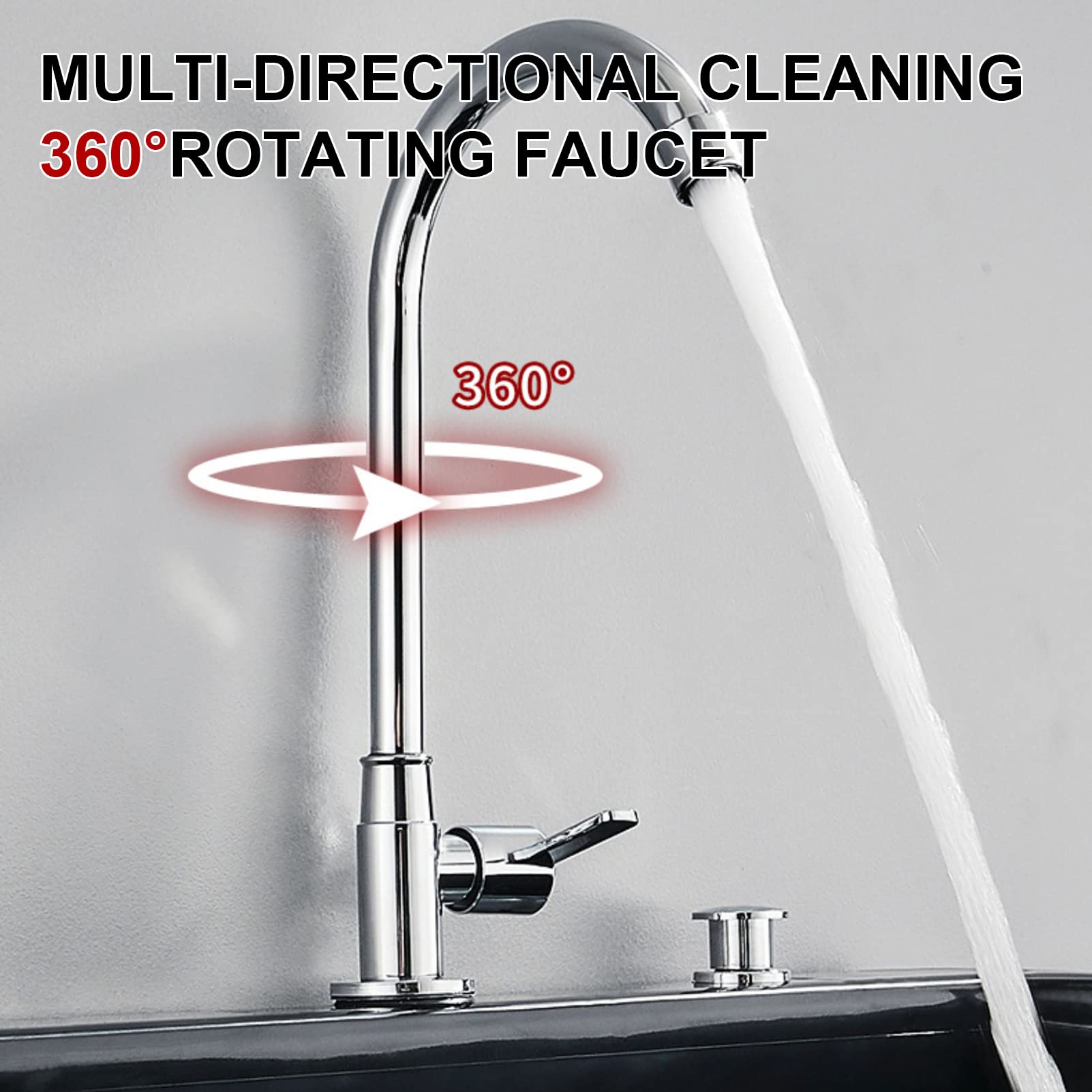 Utility Sink By,Heavy Duty Floor Mounted Freestanding Wash Station,Polypropylene Freestanding Tub Utility Sink,with Drain and Faucet,for Washing Room, Basement, Shop