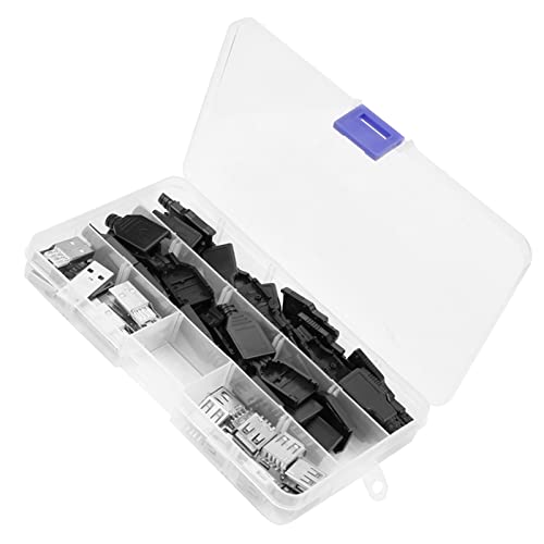 Boxwizard 20pcs/set Type A 2.0 USB Port 4 Pin Socket Adapter with Black Plastic Housing