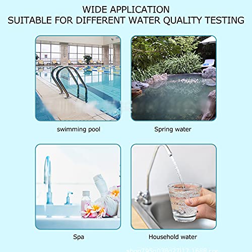 Vomeko 50Pcs Water Test Strip 6‑in‑1 PH Value Hardness Test Strip Pool Test Strip for Aquarium Pond, Quick and Accurate Water Quality Measurement.