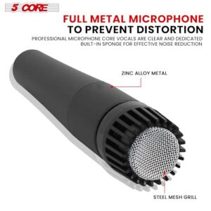 5 Core 2 Pack Dynamic Instrument Microphone - Premium Quality and Versatile Mic for Live Performances, On Stage and Studio Recording - Durable Metal Mic- Cable, Mic Holder and Bag Included Pair ND-57X