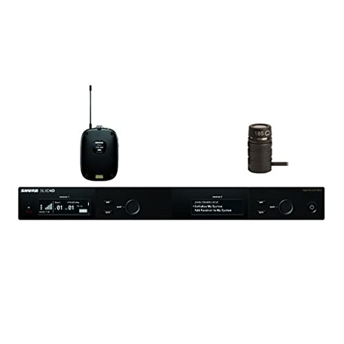 Shure SLXD14D/WL185 Microflex Cardioid Lavalier Wireless Microphone System, G58 470-514 MHz