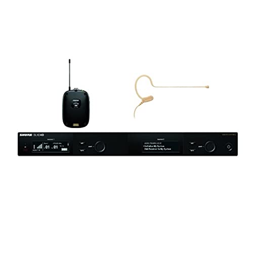 Shure SLXD14D/MX153 Omnidirectional Headworn Wireless Microphone System, Tan, H55 514-558 MHz