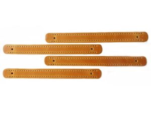 handmade leather handles and drawer pulls (caramel) - 4pcs