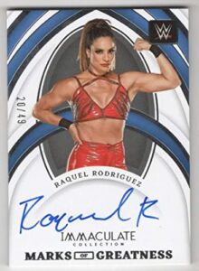 raquel rodriguez auto 2022 panini immaculate /49 marks of greatness collection #39 nm+-mt+ wwe wrestling