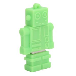 gowenic novelty usb flash drive cute cartoon green robot usb disk portable thumb drive memory stick for data storage transmission sharing, great friends or family (128gb)