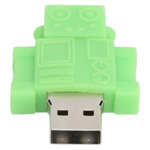 GOWENIC Novelty USB Flash Drive Cute Cartoon Green Robot USB Disk Portable Thumb Drive Memory Stick for Data Storage Transmission Sharing, Great Friends or Family (128GB)